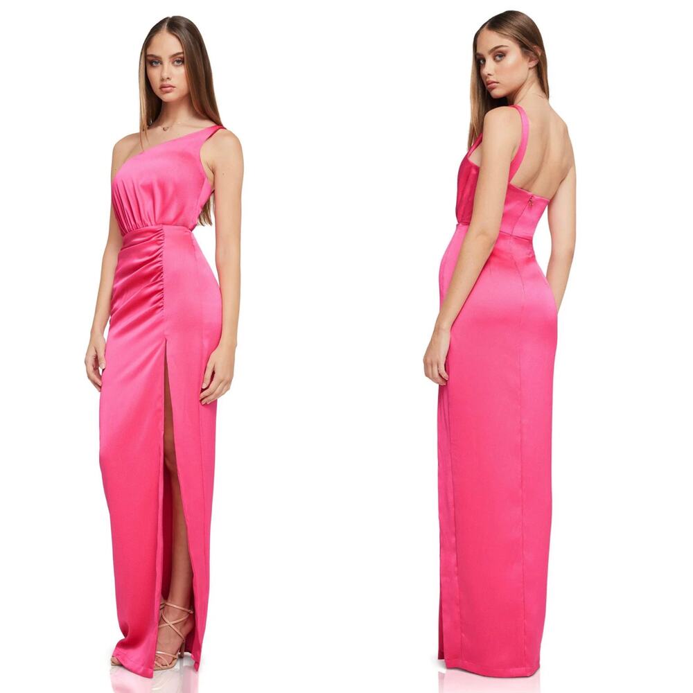 NWT Nookie Utopia One Shoulder Gown in‎ Pink
